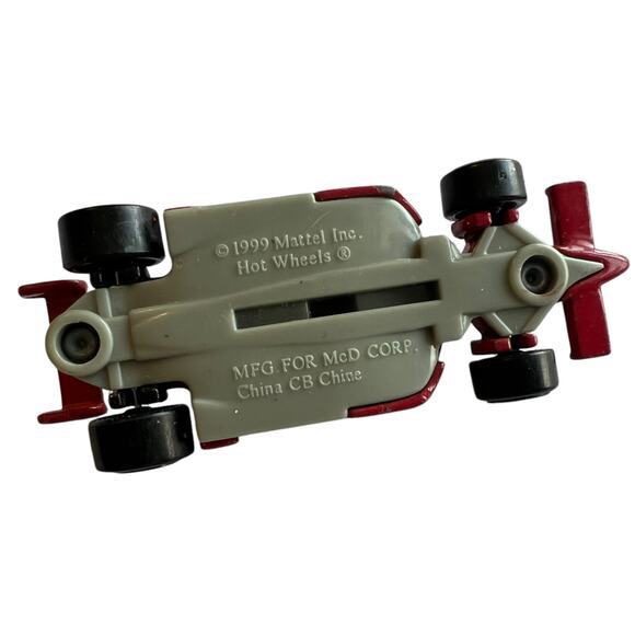 1999 Hot Wheels McDonald's Promotional F1 Racing Car Burgundy Formula One - Picture 6 of 7